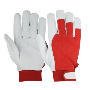 Goat Skin Assembly Gloves with Strap