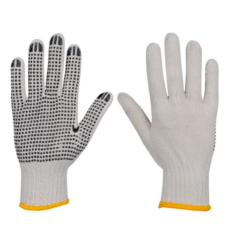 Cotton Gloves PVC Dotted