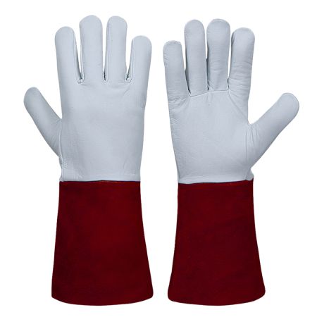 Tig Welding Gloves Maroon Cuff