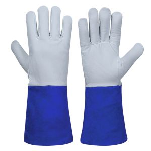 Tig Welding Gloves Blue Cuff
