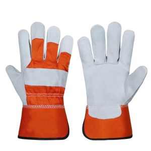 Work Gloves Orange Cuff