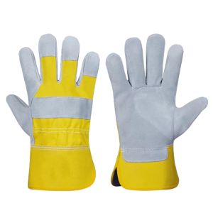 Work Gloves Yellow Cuff