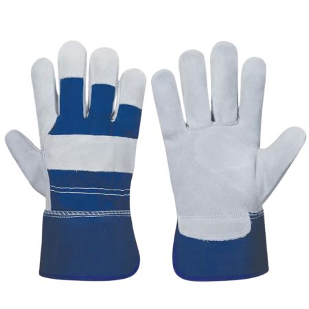 Work Gloves Blue Cuff