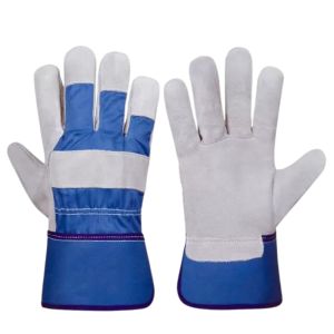 Work Gloves Blue Cuff with Piping