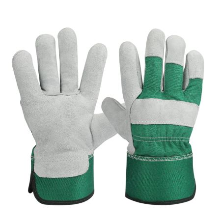 Work Gloves Green Cuff