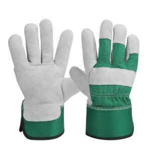Work Gloves Green Cuff